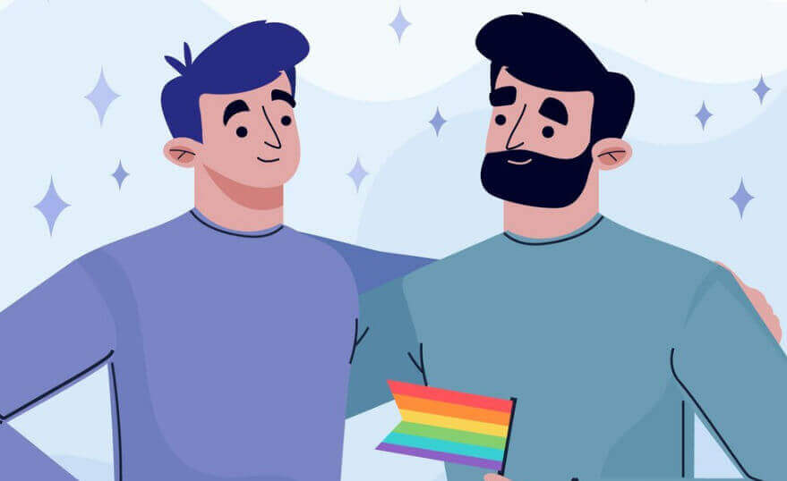 Diverse group of men laughing together