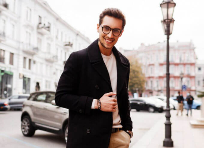 Happy couple traveling