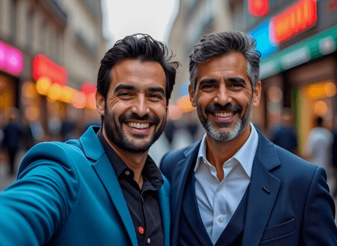 Group of friends with pride flag celebrating
